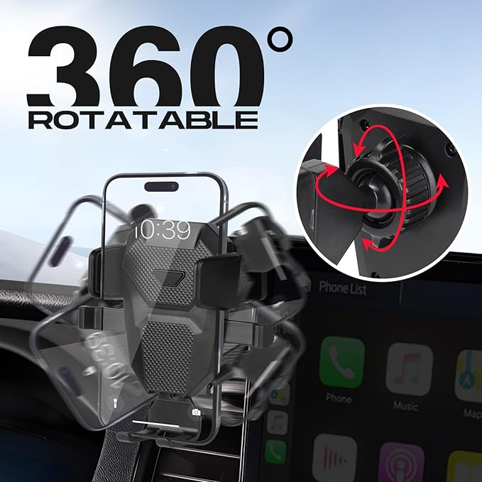 Car Phone Holder for 2022-2025 Ford E-Transit/23-25 Transit Accessories,Adjustable GPS E-Transit Phone Mount ONLY for 12-inch Screen,Hands-Free Ultra Stable Air Vent Phone Stand Anti-Shake