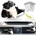Cute Car Air Freshener Clips Dog Car Vent Clip Dog Cars Scents Cologne Air Conditioner Clip Auto Vent Interior Decoration Cars Accessories Pug Dogs Loves Gifts for Men Women