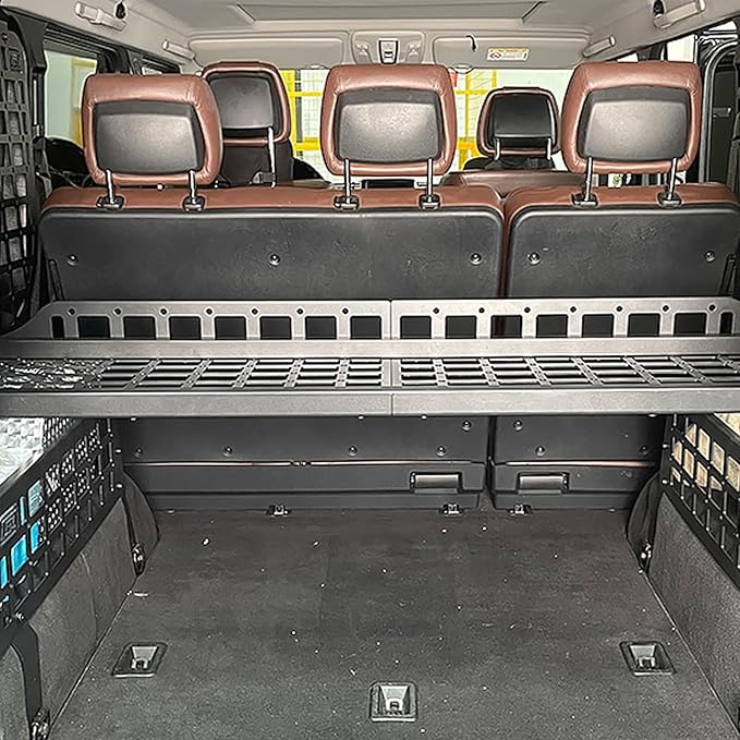 HIGH FLYING for Mercedes-benz G-Class G500 G55 2004-2018 Car Accessories Modular Storage Molle Panels System Trunk Shelf Luggage Storage Carrier Trunk Organizer Aluminum Alloy (Trunk Shelf)