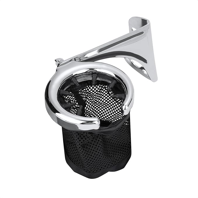 Motorcycle Passenger Cup Holder Adjustable Rear Armrest with Drink Holder for Harley Davidson Electra Glides Ultra Limiteds Road Glide 1997-2013 (Left)