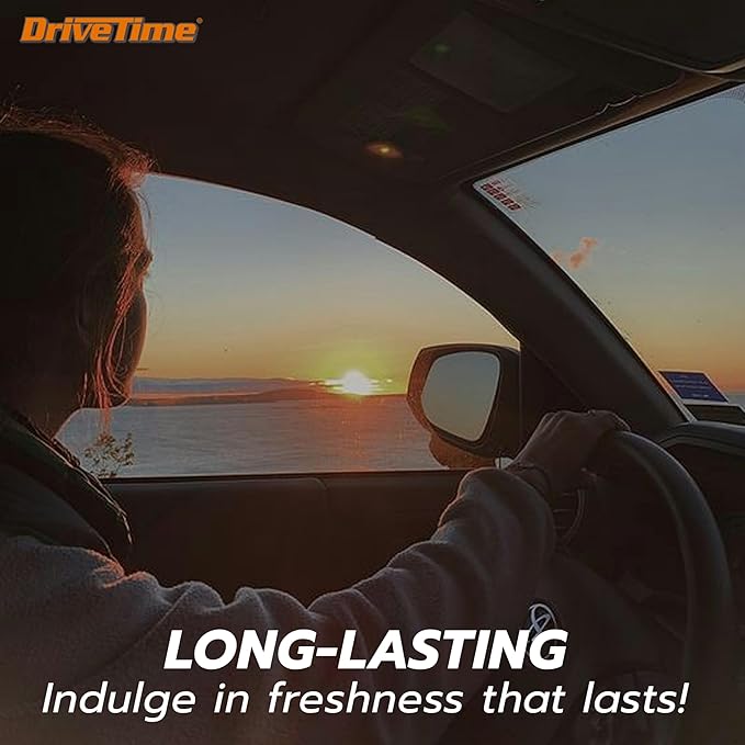 Drive Time Power Fresh 12-Volt Car Plug-In Air Fresheners – Refill Scent Bars for Vehicles, Aroma Fresheners, and Car Refreshing Scents – Includes 6 Long-Lasting Refills – Compact Size