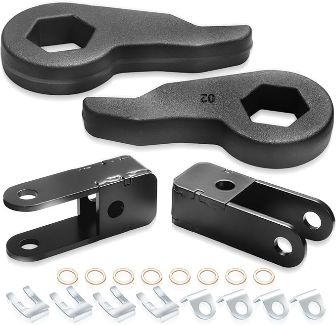 1-3 Inch Lift Leveling Kit - Lift Suspension Kit Compatible with 1999-2007 Chevy Silverado 1500 4WD, GMC Sierra 1500 4WD