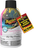 Meguiar's Car Air Refresher Odor Fighting Mist – Tropical Rainforest, Long-Lasting Car Freshener Fights Strong & Unwanted Smells Renewing Interiors with a Luxurious & Refreshing Scent, 2 oz Aerosol