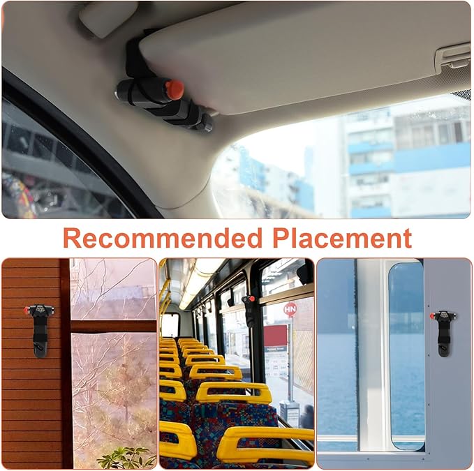 THINKWORK Car Safety Hammer, 3-in-1 Emergency Escape Tool with One Second Window Breaker and Seat Belt Cutter, Safety Emergency Car Escape Tool for Car, Office, Home, Black