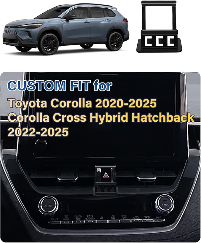 Phone Holder for Toyota Corolla 2020-2025/Corolla Cross Hybrid Hatchback 2022-2025 Accessories Car Magnetic Phone Mount Compatible with MagSafe, Strong Magnets Fast Wireless Charger Cell Phone Base
