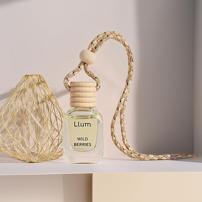 Wild Berries Hanging Car Air Freshener |10ml, 0.34 fl.oz| Luxury, Organic, Toxin-Free, Alcohol-Free, Pet Friendly Perfume|Interior Accessory for fresh Aroma|Long Lasting Fragrance up to 30 Days