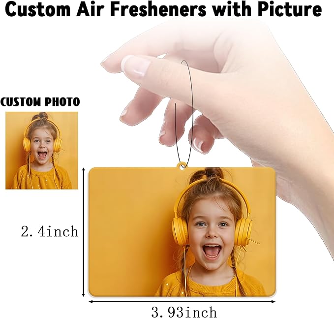 10/20Pcs Custom Logo Air Freshener for Car Bulk,Wholesale Personalized Double-Sided Car Air Fresheners with Photo Text Logo (10 Horizontal Version)