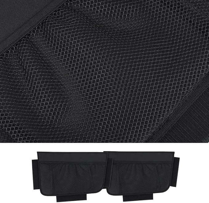 Rear Trunk Organizer, Rear Trunk Organizer Storage with Mesh Pocket Dividers, Sturdy Car Organizer for Car Accessories, Groceries, Cargo, Compatible with Tesla model Y, Model 3