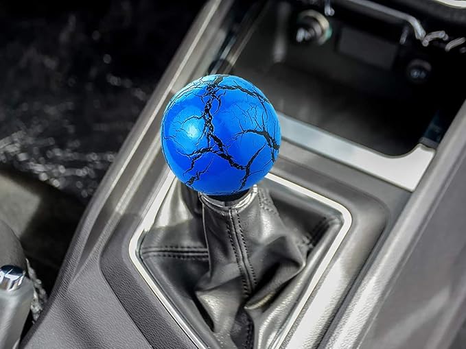 Lunsom Gear Shifter Knob, Resin Shift Ball Round Head Stick Handle Fit Most Automatic Manual Transmission Car (Blue)