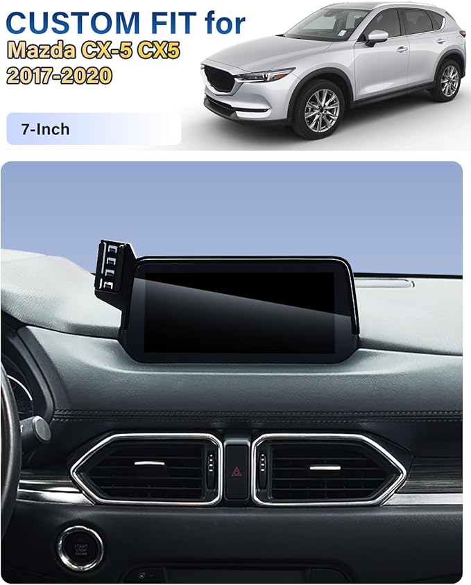 Phone Holder for Mazda CX-5 CX5 2017 2018 2019 2020 Accessories 7-Inch Screen Fixed Clip, Car Magnetic Phone Mount Compatible with MagSafe, Strong Magnets Fast Wireless Charger Cell Phone Base