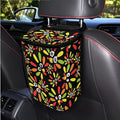 1.2 Gallons Trash Can for Car, Funny Turkey Car Trash Bag, with Zipper Leak-Proof Lid Design, Adjustable Hanging for Tail of Console/Back of Seats, Easy to Clean, Family Trips Essential