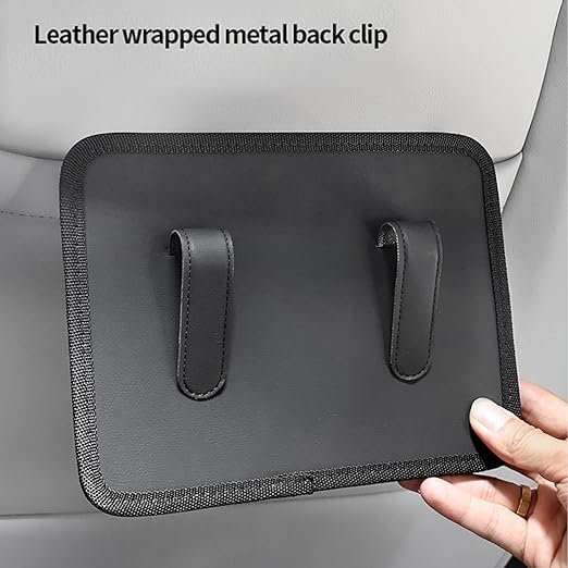 Foldable Car Door Trash Can Organizer, Mini Leather Trash Bin Multi-Function Small Organizer Box for Car Side Door & Seat Back Storage (No Garbage Bag)