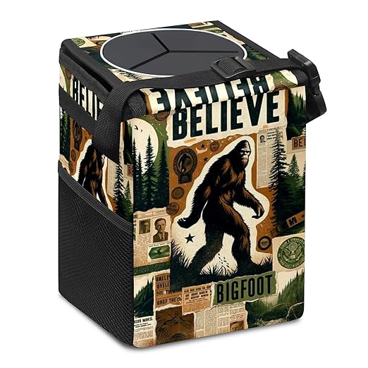 Bigfoot Car Trash Can with Lid Collapsible Reusable Waterproof Car Garage Bag,Automotive Garbage Can,Car Accessories Interior Car Organizer