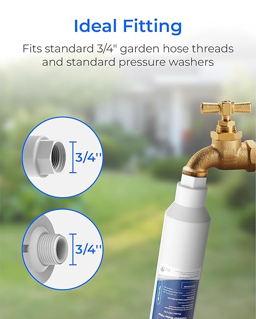 Waterdrop Hard Water Filter for Hose Car Wash, Water Deionizer for Car Washing, Window, Boat, Marine, Motorcycle, Yard Cleaning, Wash Spot Free, 2 Pack with Hose Protector