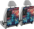 July 4th Fireworks Statue Of Liberty Blue 2 Pack Backseat Car Organizer with Storage Pockets Seat Back Organizers for Kids Kick Mats Backseat Protector Automotive