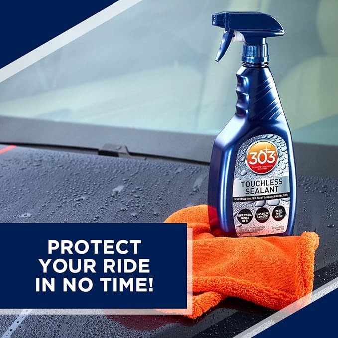 303 Products Touchless Sealant - SiO2 Water Activated Paint & Glass Protection - Spray On, Rinse Off - Lasts 2X Longer Than W- Deep, Wet Shine, 32 fl. oz. (30394CSR)