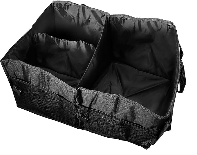 VViViD Folding Car Trunk Storage Organizer with configurable interior compartments