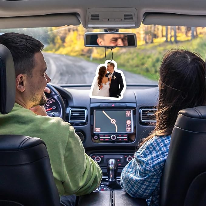 Custom Air Freshener for Car Custom Car Air Fresheners with Pictures, Car Accessories for Men, Boyfriends, Family, Gifts (Irregular)