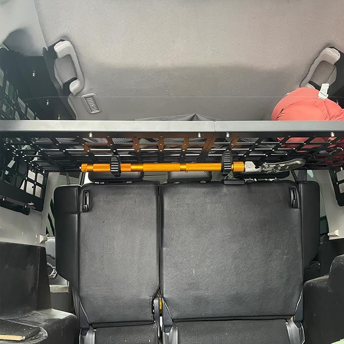 HIGH FLYING for Toyota Fortuner 2016-2024 Car Accessories Modular Storage Molle Panels System Trunk Shelf Luggage Trunk Organizer Aluminum Alloy (Clamps)