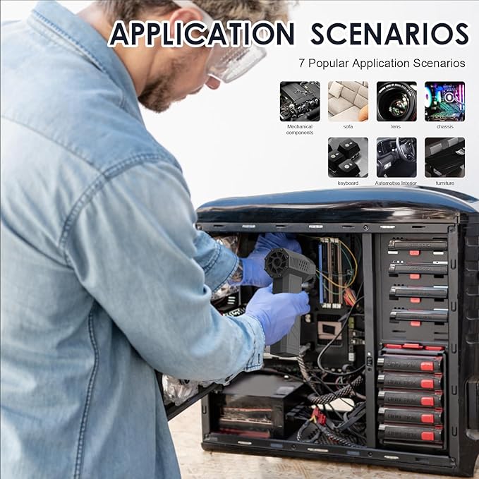 Jet Dry Blower, KYWYOYOU Jet Dry mini Blower, Electric Air Duster, Jet Fan 120000 RPM Wind Speed, Jet Blower car Dryer for Car,Cleaning, Camping.