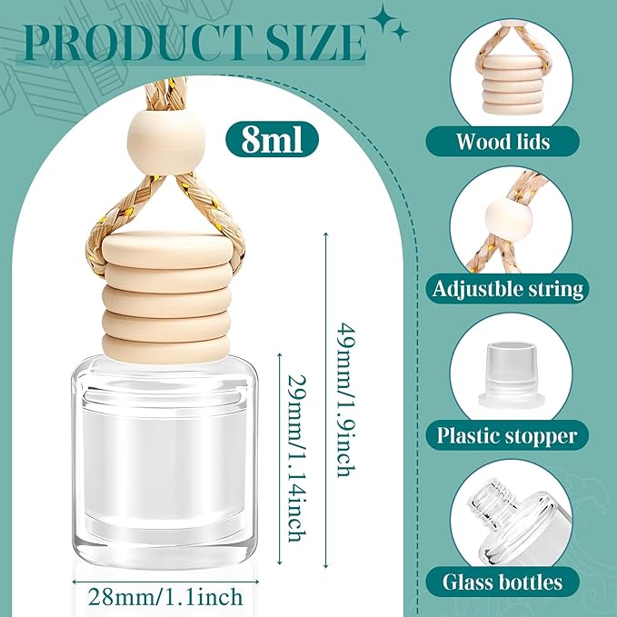 AROIC Premium Scent Car Air Freshener, 6 Pack Hotel Scent Collection Diffuser Set, Long Lasting Luxury Fragrance Essential Oil Aromatherapy, Hanging Air Freshener for Car Interior Accessories Unisex