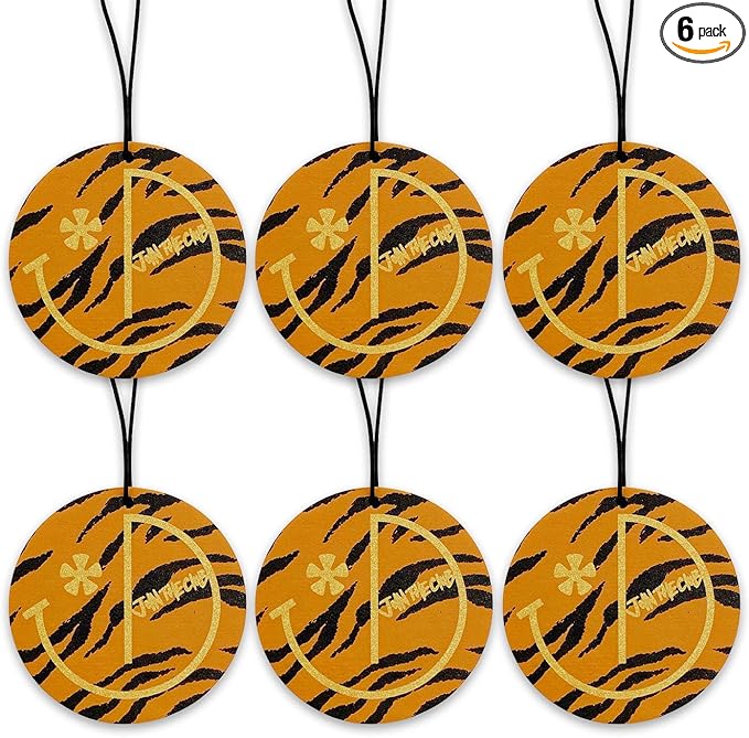 Join The Club 6-Pack Tiger Stripes Air Freshener with Natural Essential Oils for Aromatherapy - The Gentlemen's Choice - Luxurious Scent - Ideal for Car Accessories & Small Spaces