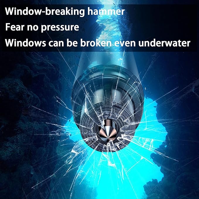 Safety Hammer - New safety glass breaker, underwater safety hammer, car hammer, seat belt cutter, window breaker, emergency escape tool, suitable for various glass breakers, safety hammer (3 pieces)