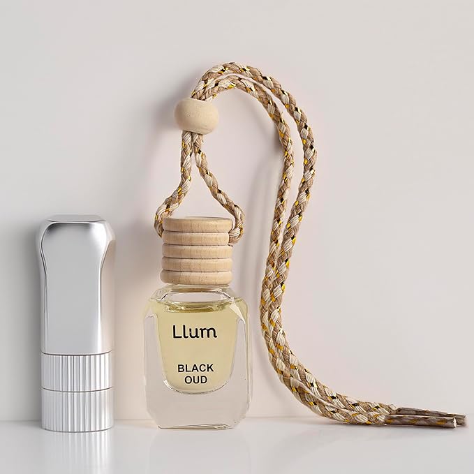 Black Oud Hanging Car Air Freshener |10ml, 0.34 fl.oz| Luxury, Organic, Toxin-Free, Alcohol-Free, Pet Friendly Perfume|Interior Accessory for fresh Aroma|Long Lasting Fragrance up to 30 Days