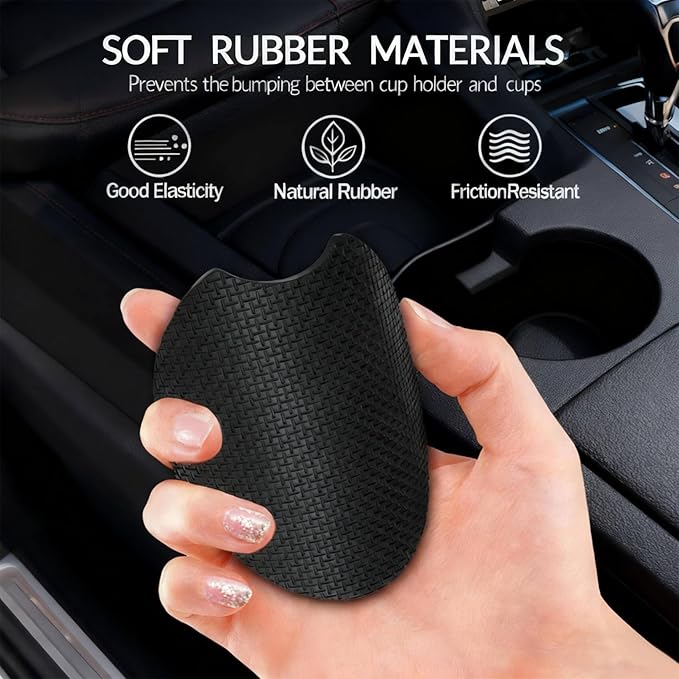 2Pack Best Life Car Cup Holder Coasters,Cars Coasters for Cup Holders,2.75" Universal Anti Slip Rubber Mat with Finger Slot,Best Life Car Accessories Interior Decor,Gifts for Women,Men