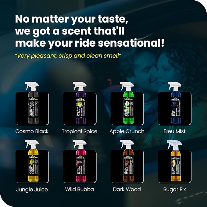 Water-Based Car Air Freshener Spray | Luxury Automotive Deodorizer | Mold-Resistant Formula | Eliminates Odors and Refreshes Vehicle Interior | 17 fl oz | Alpha Cologne