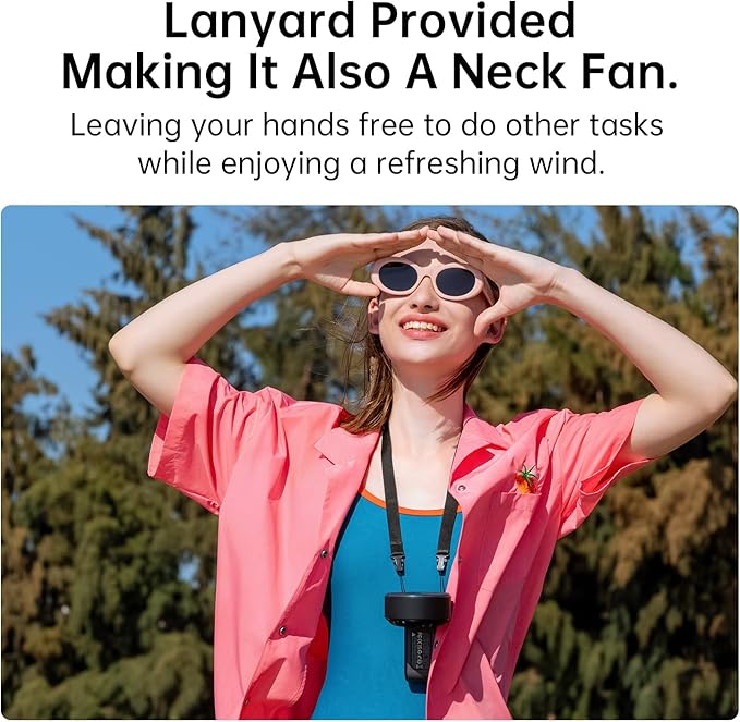 JISULIFE Handheld Fan Life7 – Ultimate Flexibility: High-Power Motor, LED Display, 19.5 Hrs Cooling, 5000mAh Rechargeable, 5-Speed, Foldable Design, 3-IN-1 Portable Fan for Travel Cruise Beach(Black)