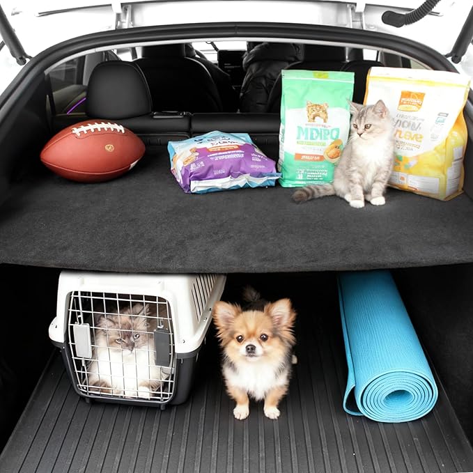 Cargo Cover for Tesla Model Y Juniper 2025 2026,Trunk Storage Board Layered Partition Board,Shield Shade Anti-Spy Luggage Privacy for Model Y Accessories