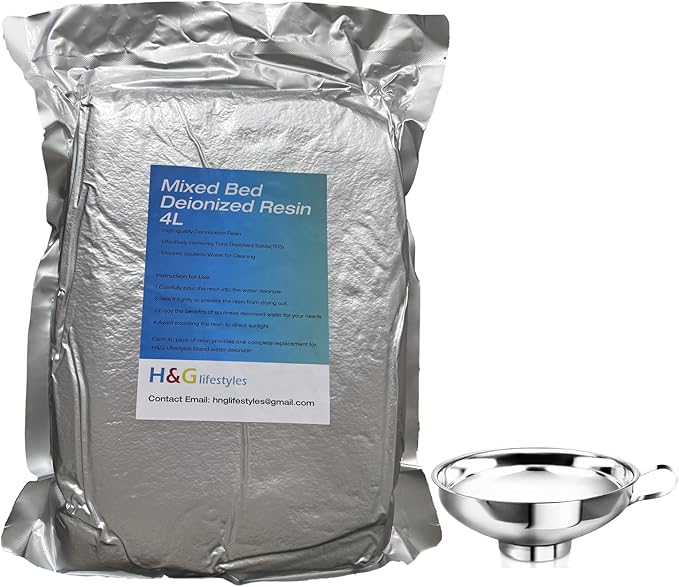 H&G lifestyles Mixed Bed Resin DI Resin Filter Cartridge Refill for Spotless Water Car Washing Water System Spotfree Rinse Deionized Water Replacement for Water Deionizer