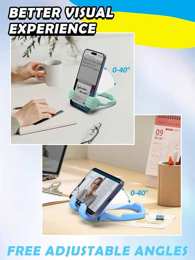 Valentines Day Gifts for Teens Boys Kids Him Men: Thumbs Up Lazy Phone Stand Cell Phone Holder for Desk Funny Gifts for Girls Teenage Women Husband Wife Dad Cool Gadgets Easter Stuff Birthday Ideas