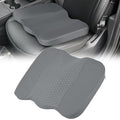 Nilight Car Seat Cushion Grey Leather Breathable Mesh Splicing Cushion Memory Foam Suitable for Daily Life Driving Relieves Sciatica and Tialbone Pain Improves Drive Visibility