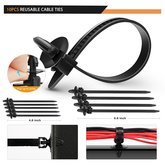 GOOACC 1315PCS Retainer Clips Interior Accessories - 56 Most Popular Sizes Bumper Trim Body Clips with Fasteners Remover and 10Pcs Reusable Cable Ties for Toyota Nissan Ford BMW Chevy Honda Subaru