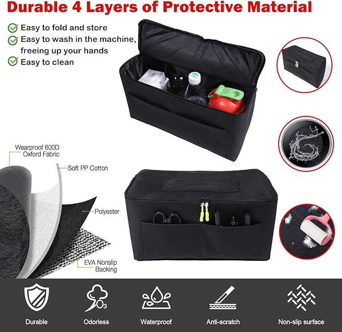 Car Trunk Organizer Storage Bag Cargo for Hummer EV SUV 2024 2025 2026 Accessories Trunk Side Window Luggage Storage Bag Foldable Collapsible Large Capacity Stable Multi-Function-Trunk Organization