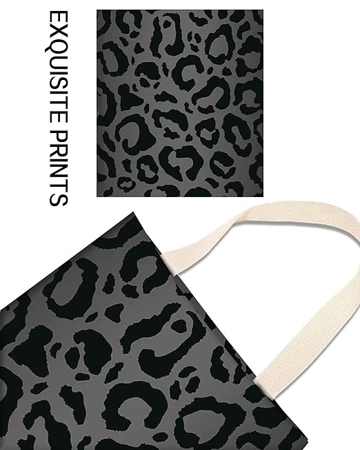 Car Garbage Can, Hanging Car Trash Can Bag for Accessories, Vehicle, Travelling, Camping, Back Seat Organizer, Luxury Black Leopard