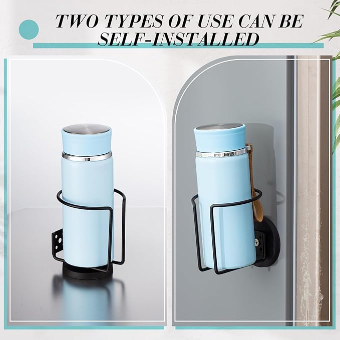 Treela Magnetic Cup Holder Magnetic Drink Holder Dual Purpose Magnetic Cup Caddy for Tractor Mower Truck School Bus Car Treadmill Toolbox Boat Yacht Refrigerator RV Apartment Courtyard, Black (2)