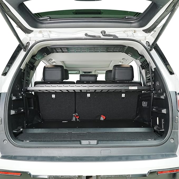 HIGH FLYING Car Accessories for Toyota Sequoia 2023 2024 2025 Modular System Storage Molle Panels Trunk Shelf Storage Trunk Organizer Aluminum Alloy (Side Panel+Trunk Shelf)