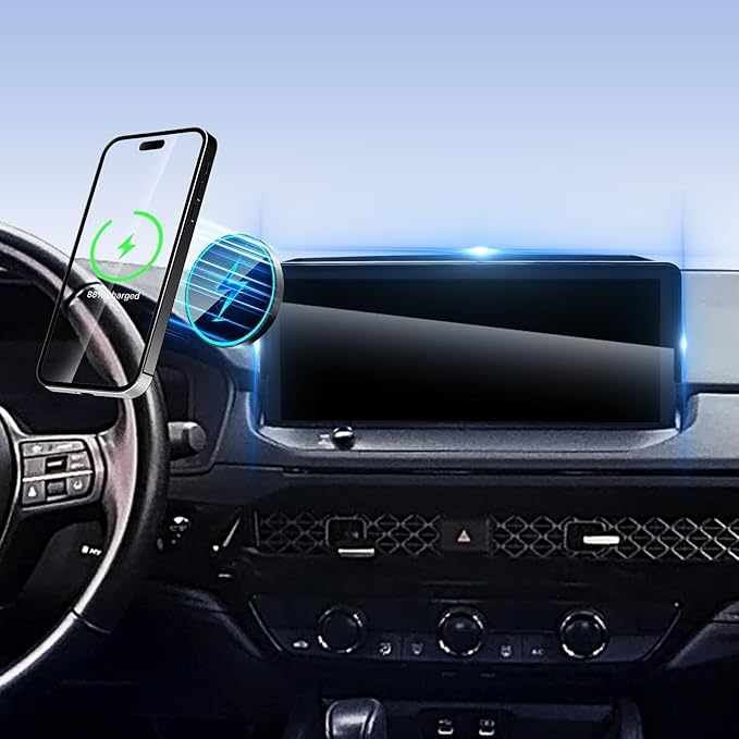 Phone Holder for 2023-2026 Honda Accord Hybrid Sport /-L/EX-L/Touring/Prime Accessories 12.3-inch Magnetic Phone Mount for MagSafe, Magnets Fast Wireless Charger Cell Phone Base (Not Fit for LX/EX/SE)