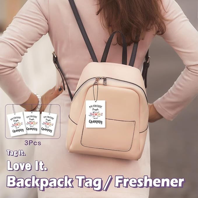 My Favorite People Call Me Granny Grandma Gifts Car Air Freshener Accessories 3pcs, Rustic Gifts for Grandma Christmas,Floral Hanging Scent Fragrance Card for Women Closet Bathroom Home Decor