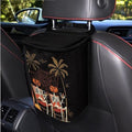 1.2 Gallons Car Trash Can for Women,Pumpkin Skull Auto Trash Can for Car, Adjustable Hanging for Tail of Console/Back of Seat, Odor-Free with Zipper Leak-Proof Lid Design, Small and Convenient