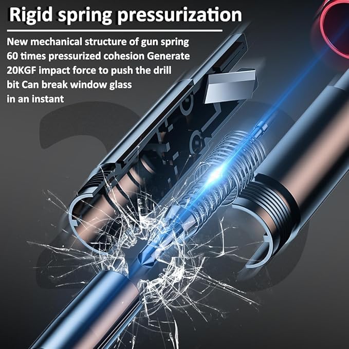 Safety Hammer - Safe Hammer Glass Breaker Under Water, Car Hammer Seatbelt Cutter Window Breaker Emergency Escape Tool, Safehammer Glass Breaker for New Cars (2PCS Red)