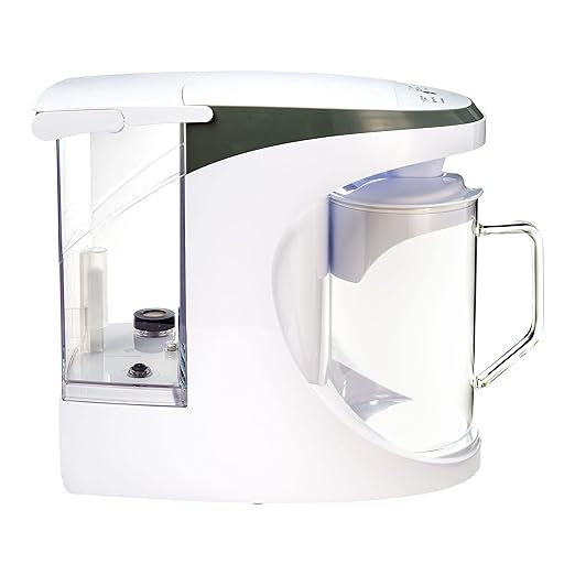 AquaTru Carafe Countertop Water Purifier | Compact 4-Stage Reverse Osmosis System with Glass Carafe Removes 84 Contaminants Including Forever Chemicals, Lead & Fluoride | No Plumbing