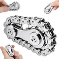 Sprocket Fidgets Chain Toys, Metal Bike Chain Gear Fidget Spinner for Adults Kids, Hand Roller Strengthener for Boy Man, EDC Novelty Stress Relief Toys, Cool Birthday Present Party Favor(Silver)