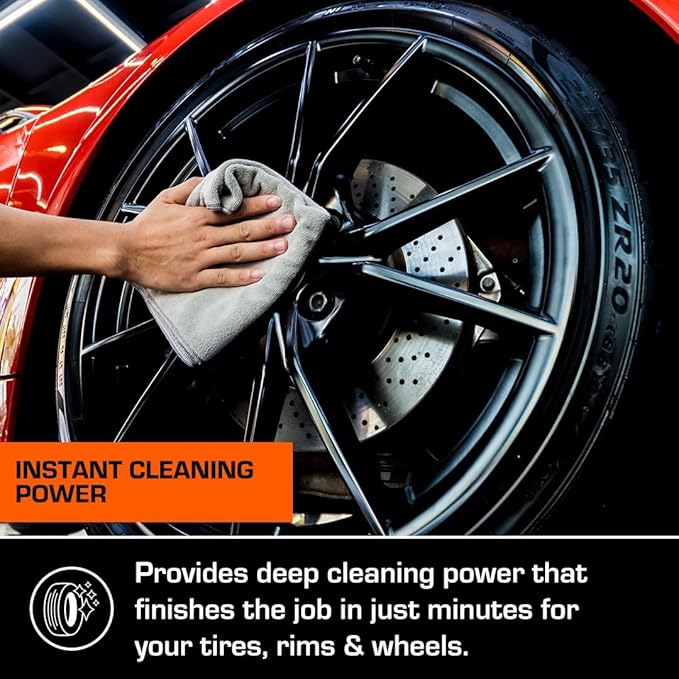 Ethos Handcrafted Car Care Total Wheel & Tire Cleaner - Professional All-In-One Solution for Sparkling Wheels & Tires | Dissolves Brake Dust, Dirt, and Grime | Safe for All Factory Finishes
