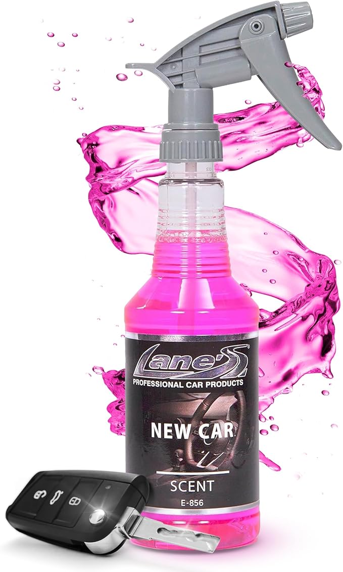 Lane's Premium Car Air Fresheners - New Car Scent Water Based - 16oz Eliminate Bad Odors of Pet & Food From Car Interior Leather, Carpet, Upholstery Great For Cars, Trucks, SUVs, RVs & More