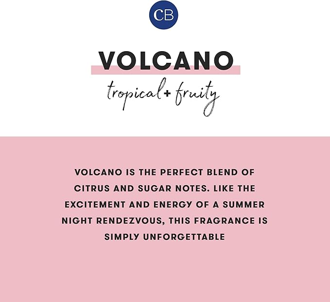 Capri Blue Volcano Printed Travel Tin Jar Candle - Luxury Candle with a Long Lasting Soy Wax Blend - Scented with Tropical & Fruity Fragrance (White Color, 8.5 oz)