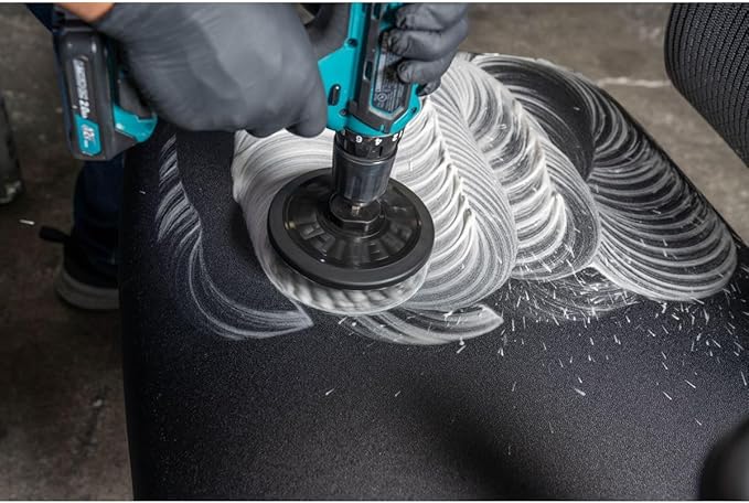 Chemical Guys ACC506 Light Duty Spinner Multi-Surface Drill Brush Attachment (Fits Any Standard Drill - Power Scrubber Removes Stains & Gently Cleans Upholstery, Fabric and Carpet), Gray